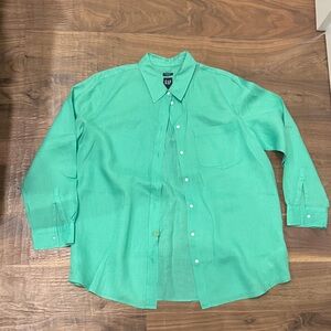 GAP Women's Green Button Down Shirt